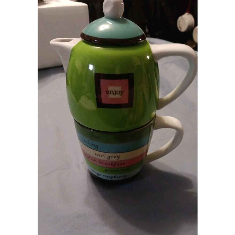 VTG Tea Lover Jole Ejoy/Relax All In One Tea Pot and Mug For One